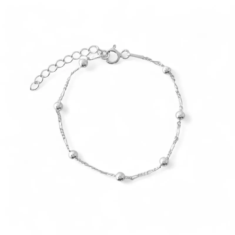 Pulseira Infantil Bolinha Prata 925