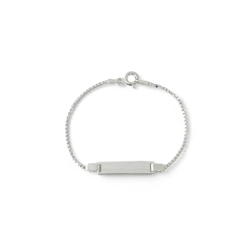 Pulseira Infantil Chapa Prata 925 para Gravação
