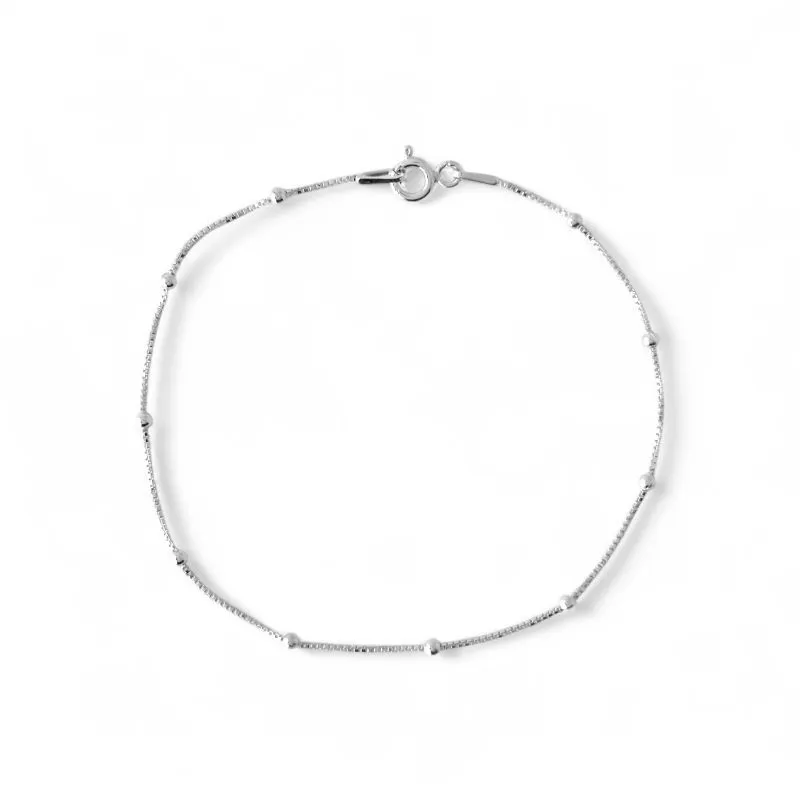 Pulseira Veneziana Bolinha Prata 925