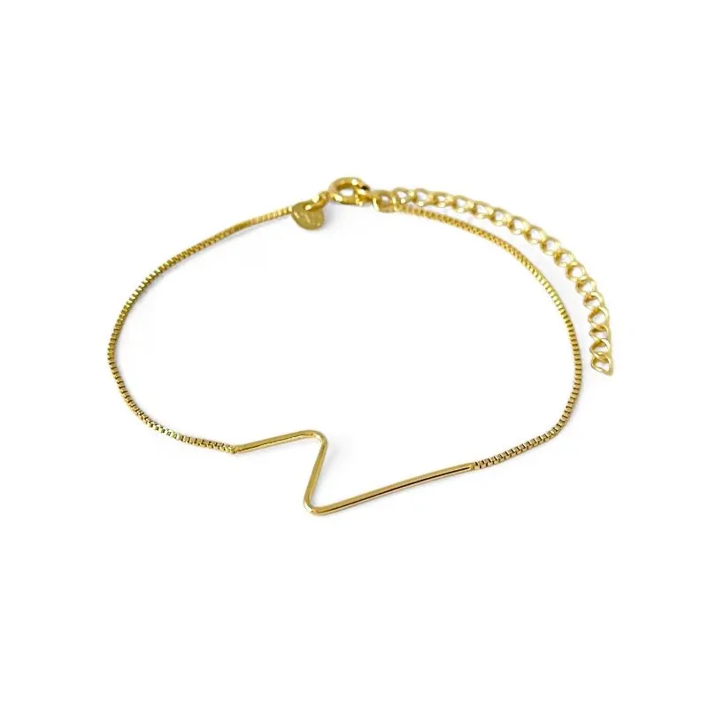 Pulseira Veneziana com Detalhe Rígido 