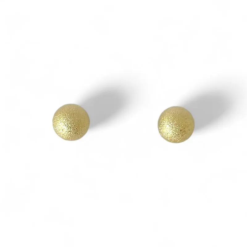 Brinco Bola Fosca Banhado a Ouro 18k