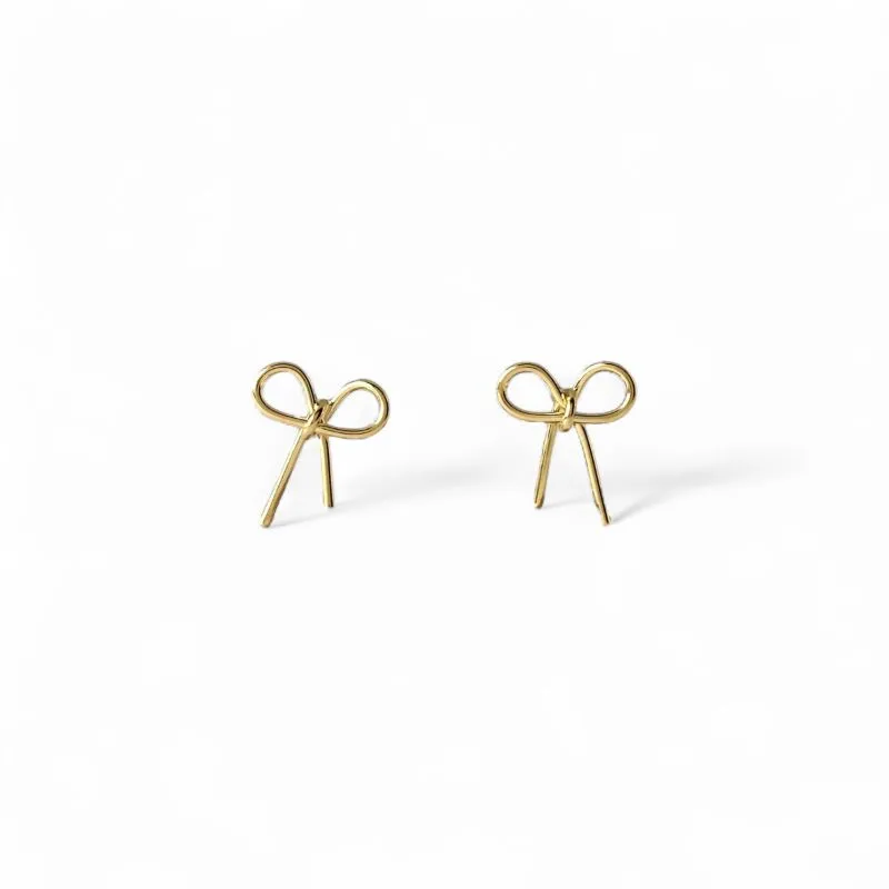 Brinco Laço Banhado a Ouro 18k