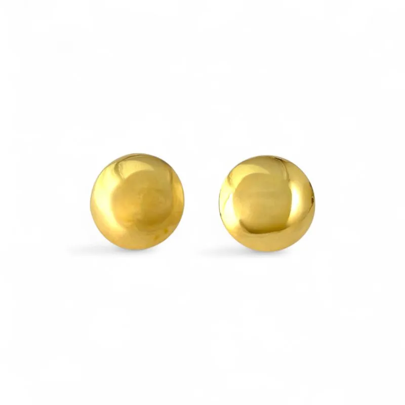 Brinco Orgânico Redondo Banhado a Ouro 18k Liso