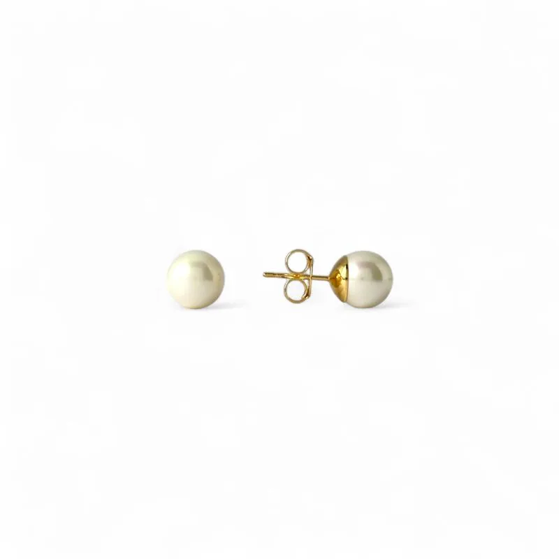 Brinco Pérola Shell Banhado a Ouro 18k