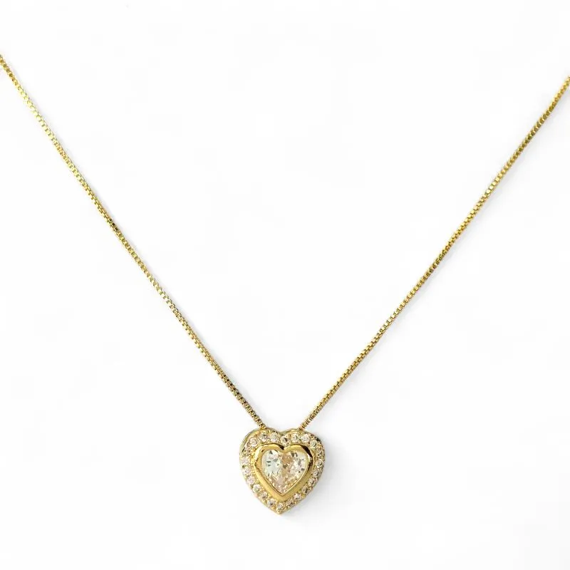 Colar Coração Banhado a Ouro 18k com Zircônias