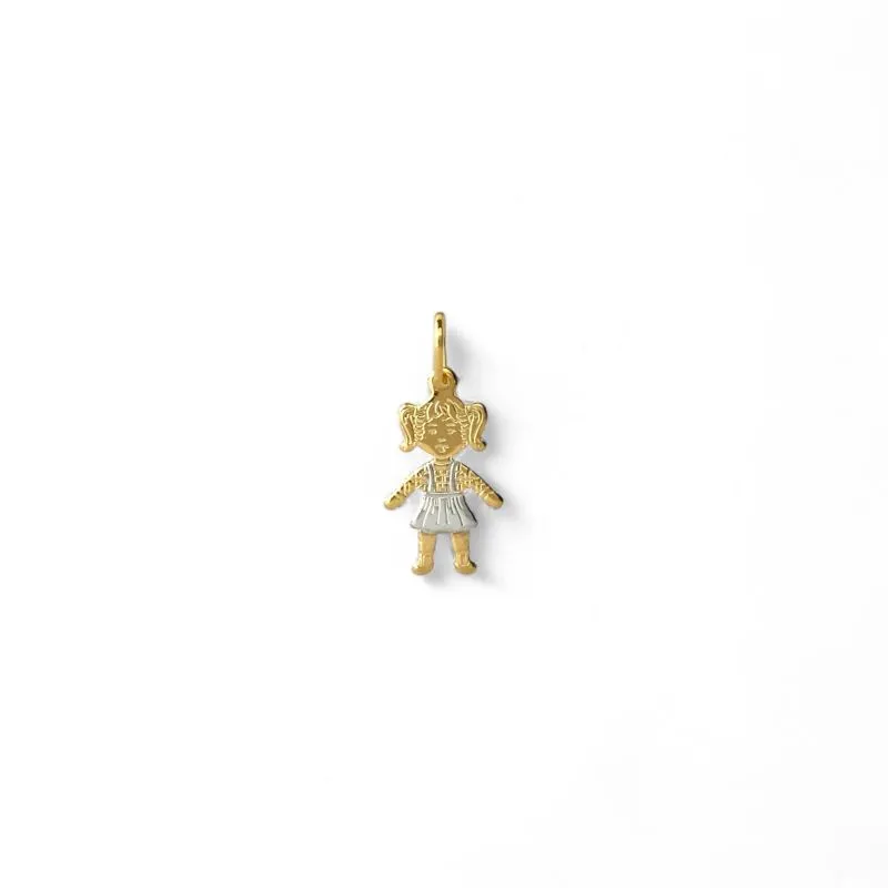 Pingente Menina Banhado a Ouro 18k