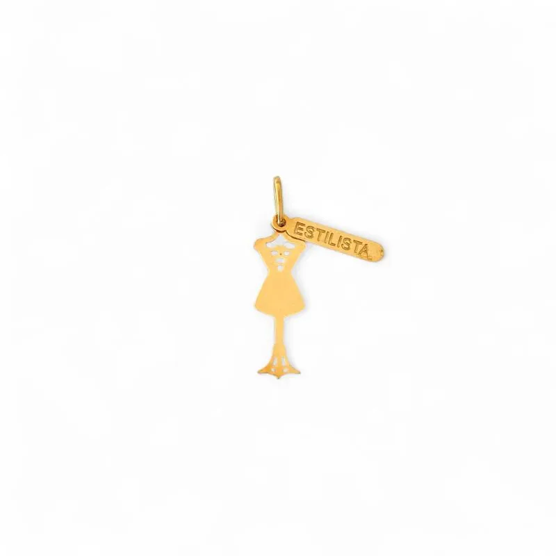 Pingente Profissão Estilista Banhado a Ouro 18k