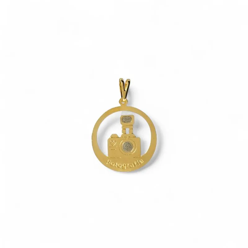 Pingente Profissão Fotografia Banhado a Ouro 18k