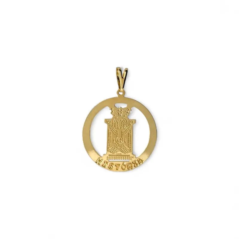 Pingente Profissão História Banhado a Ouro 18k