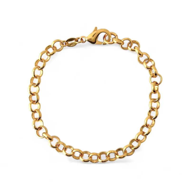 Pulseira Elo Português Banhada a Ouro 18k
