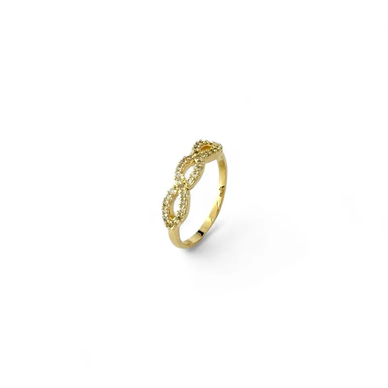 Anel 3 Gomos Banhado a Ouro 18k com Zircônias