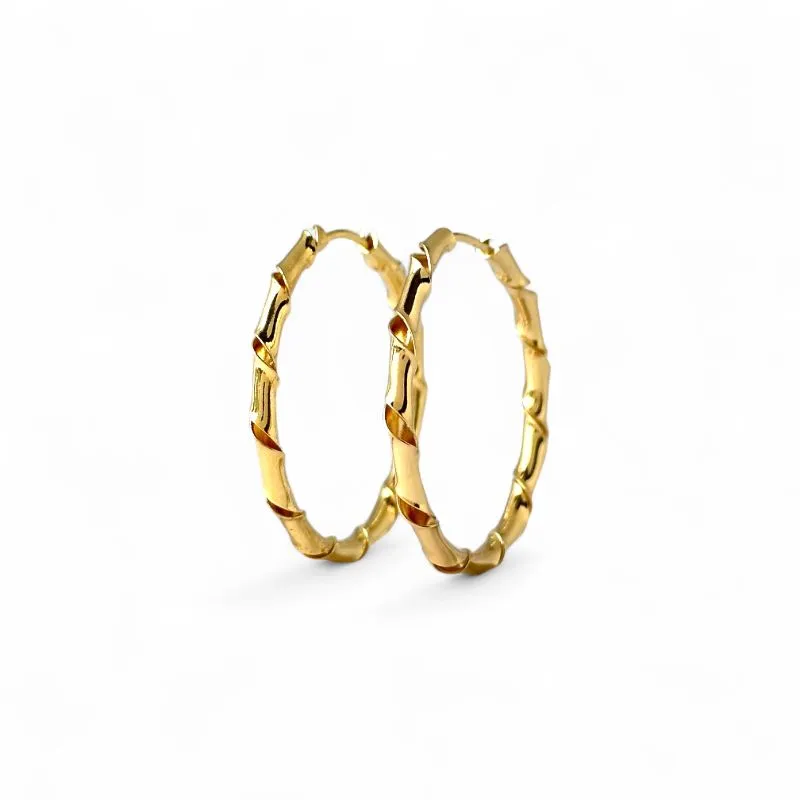 Brinco Argola Fio Torcido Banhada a Ouro 18k - 3cm