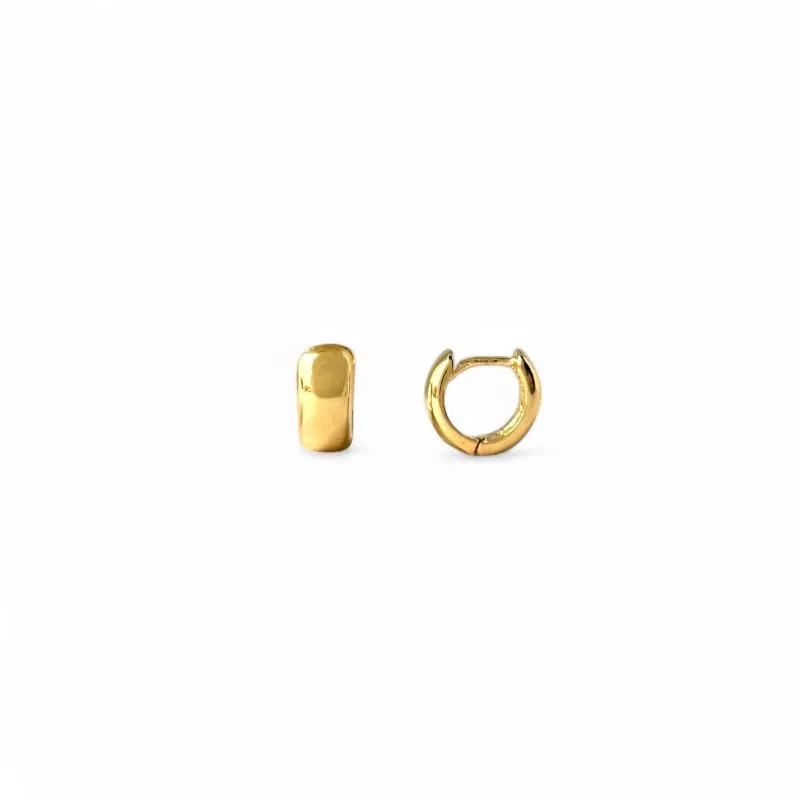 Brinco Argola Lisa Banhado a Ouro 18k - 1cm