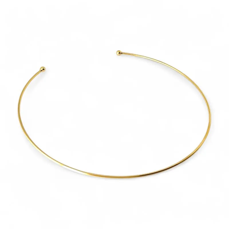 Colar Choker Aro Banhado a Ouro 18k