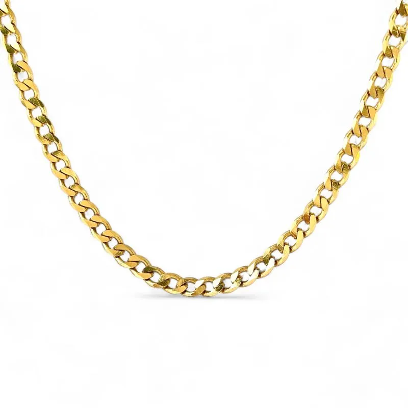 Corrente Masculina Elo 1 em 1 Banhada a Ouro 18k - 60cm