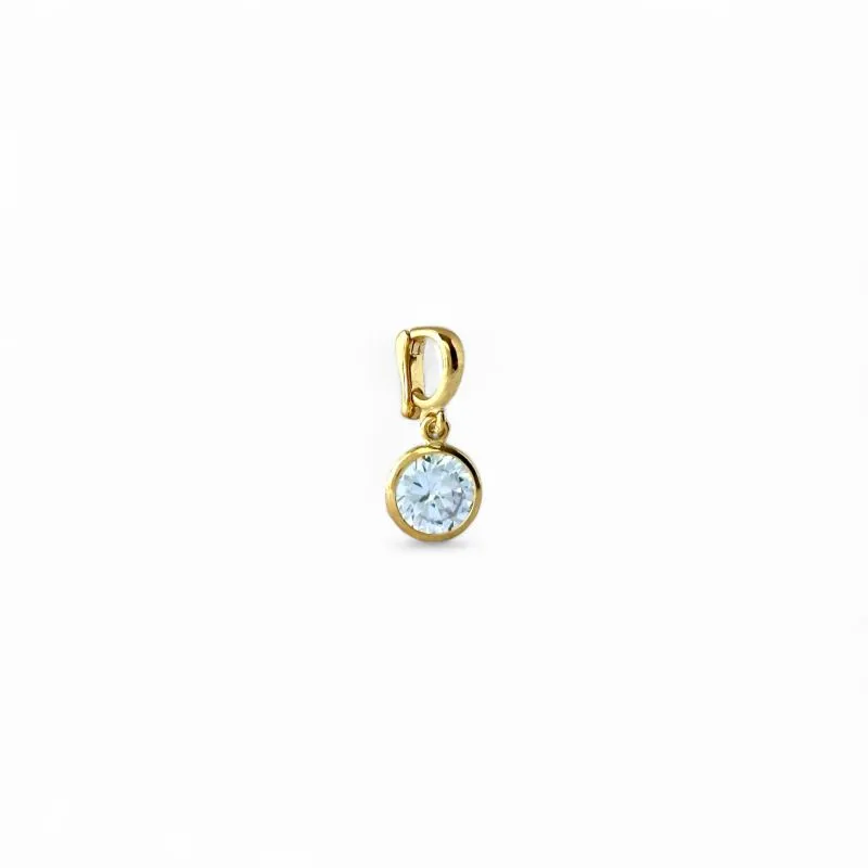 Pingente Ponto Luz Banhado a Ouro 18k com Zircônia