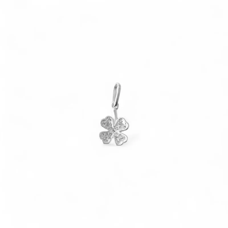 Pingente Trevo Prata 925 com Zircônias