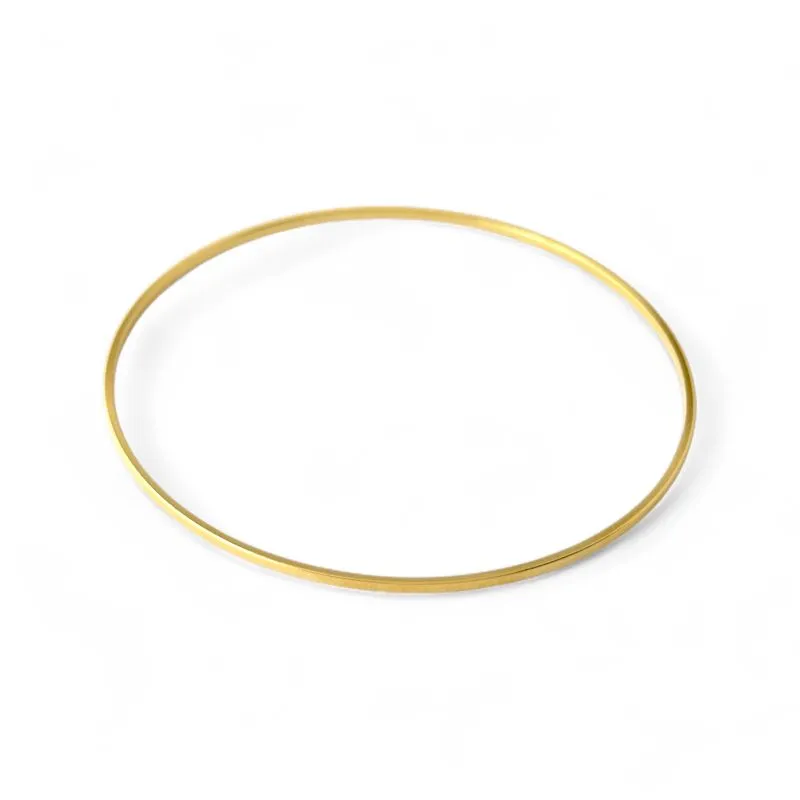 Pulseira Bracelete Banhado a Ouro 18k Fino Liso