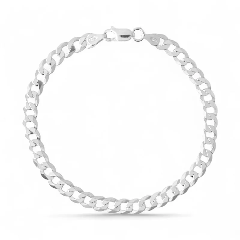 Pulseira Masculina Elo 1 em 1 Prata 925 - 21cm