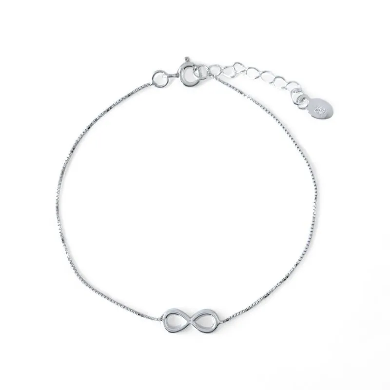 Pulseira Veneziana Infinito Prata 925