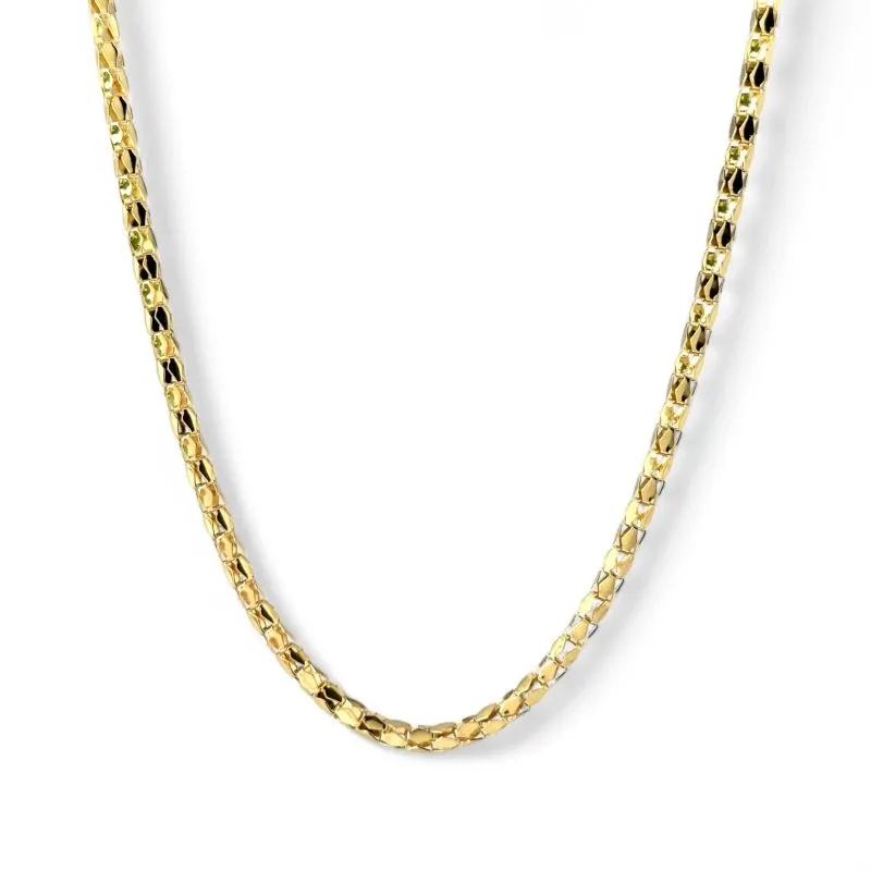 Colar Estilo Cordão Encaixe Banhado a Ouro 18k Laminado - 40cm