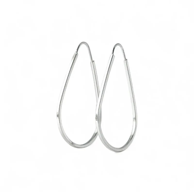 Brinco Argola Gota Prata 925 Brinco Argola Gota Prata 925