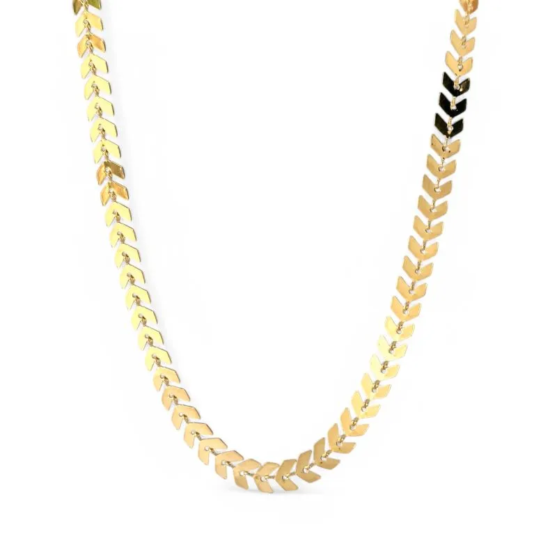 Colar Choker Folhas Banhado a Ouro 18k