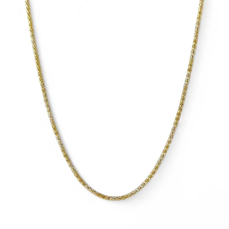 Corrente Estilo Cordão Banhada a Ouro 18k - 45 cm