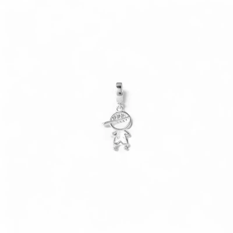 Pingente Berloque Menino Prata 925 com Zircônias Pingente Berloque Menino Prata 925 com Zircônias