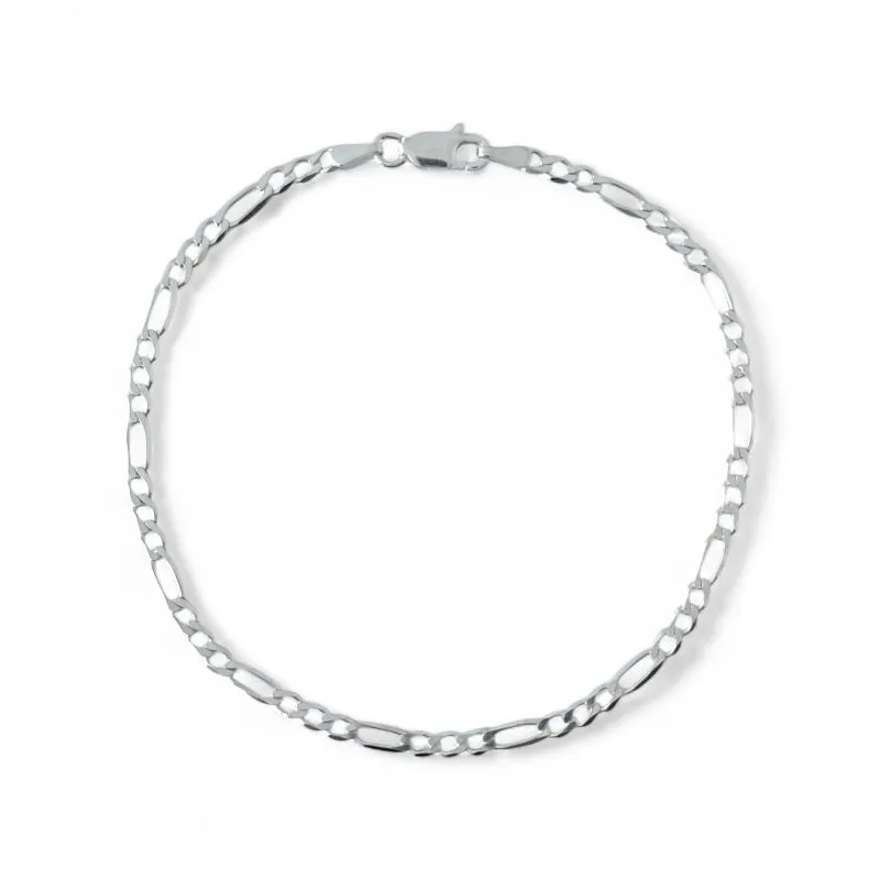 Pulseira Masculina Elo 3 em 1 Prata 925 - 19cm