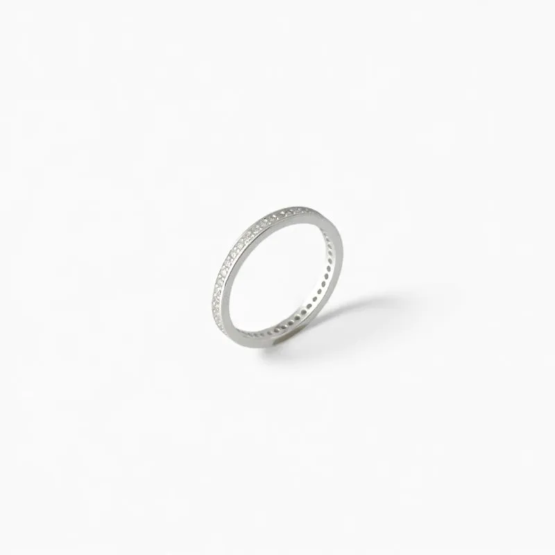 Anel Prata 925 com Zircônias 360º