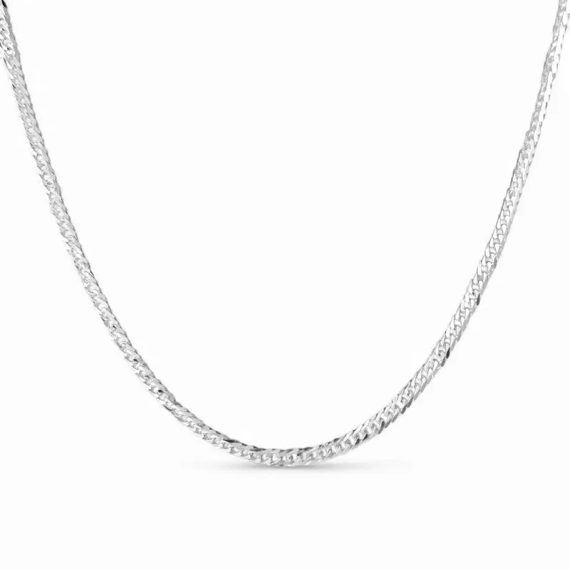 Corrente Masculina Elo Grumet Duplo Prata 925 - 60cm