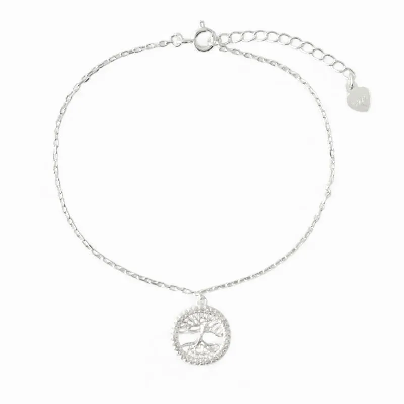 Pulseira Árvore da Vida Prata 925 com Zircônias