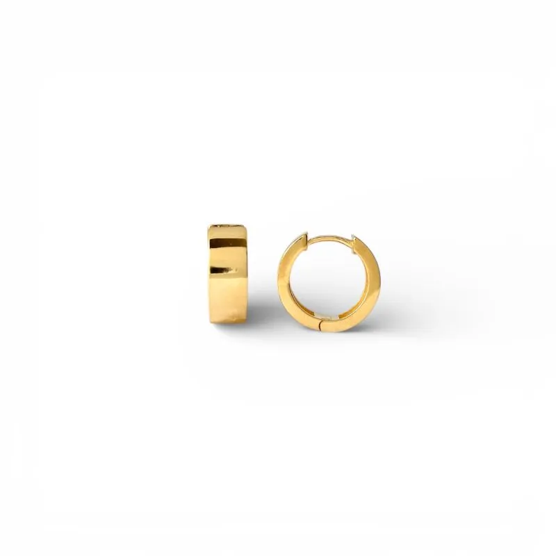 Brinco Argola Lisa Click Banhado a Ouro 18k - 1,6cm