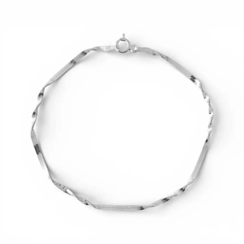 Pulseira Laminada Torcida Prata 925