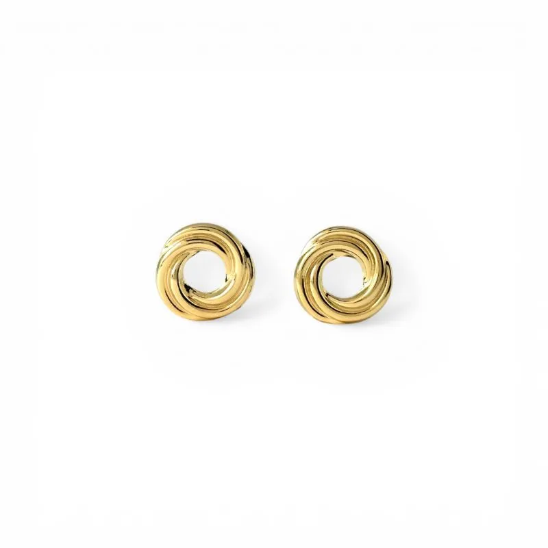 Brinco Círculo Entrelaçado Banhado a Ouro 18k
