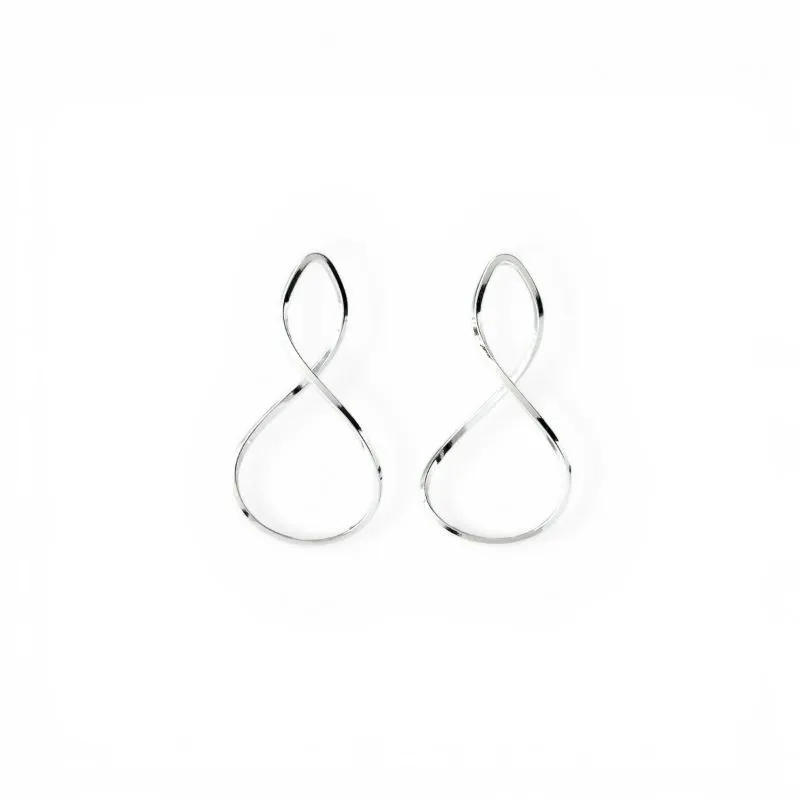 Brinco Infinito Folheado a Prata - 3,0cm