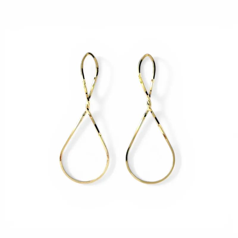 Brinco Infinito Vazado Banhado a Ouro 18k