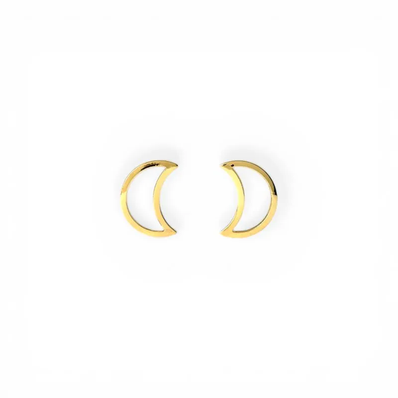 Brinco Lua Banhado a Ouro 18k Vazado