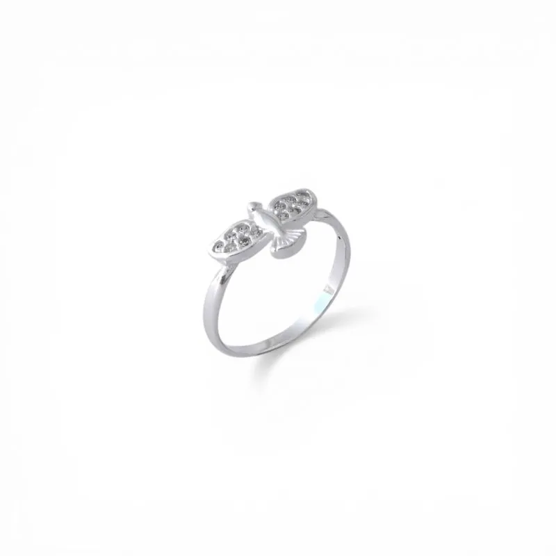 Anel Espírito Santo Prata 925 com Zircônias