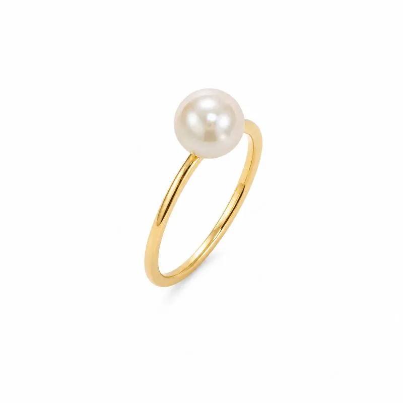 Anel Pérola Shell Banhado a Ouro 18k