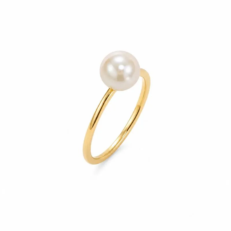 Anel Pérola Shell Banhado a Ouro 18k Tam. 20