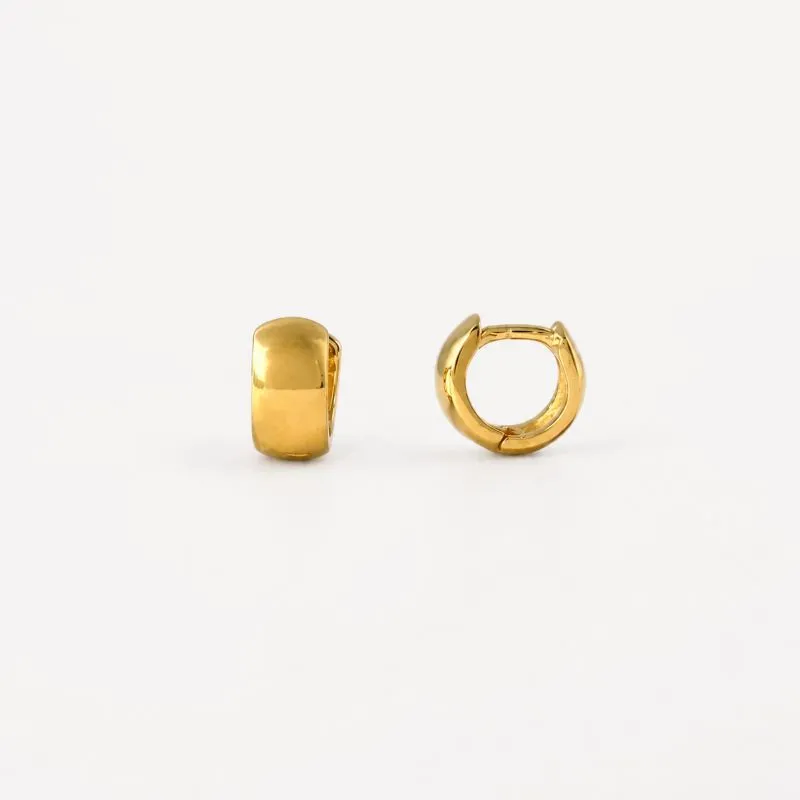 Brinco Argola Lisa Banhado a Ouro 18k - 5 mm