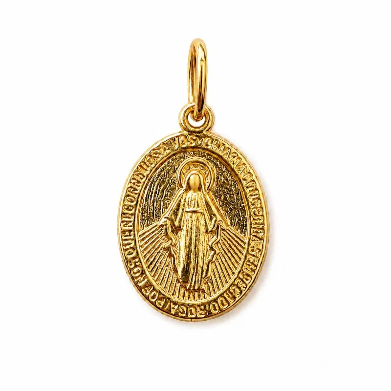 Pingente Nossa Senhora das Graças Banhado a Ouro 18k - 2,1cm