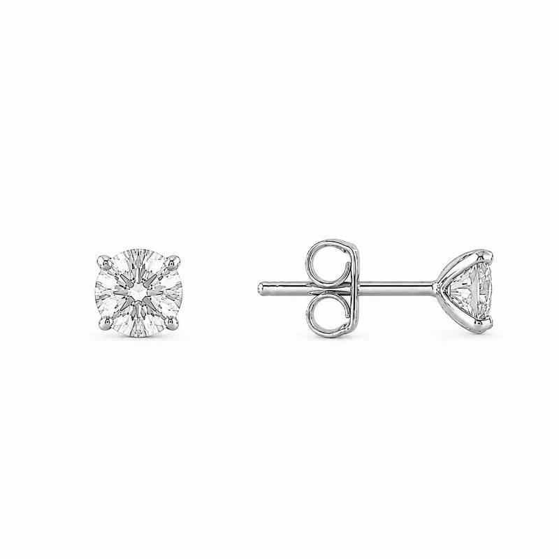Brinco Ponto de Luz Prata 925 com Zircônia - 4mm