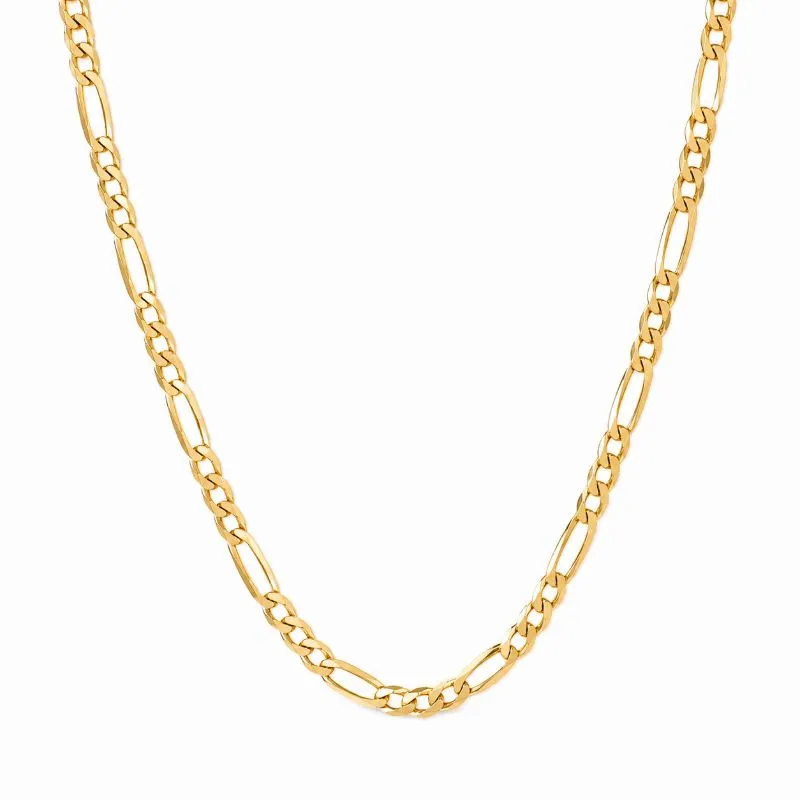Corrente Infantil Elo 3x1 (3mm) Banhado a Ouro 18k - 45 cm