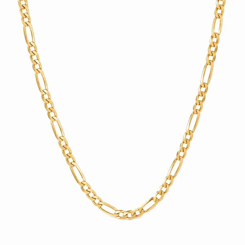 Corrente Infantil Elo 3x1 (3mm) Banhado a Ouro 18k - 50 cm