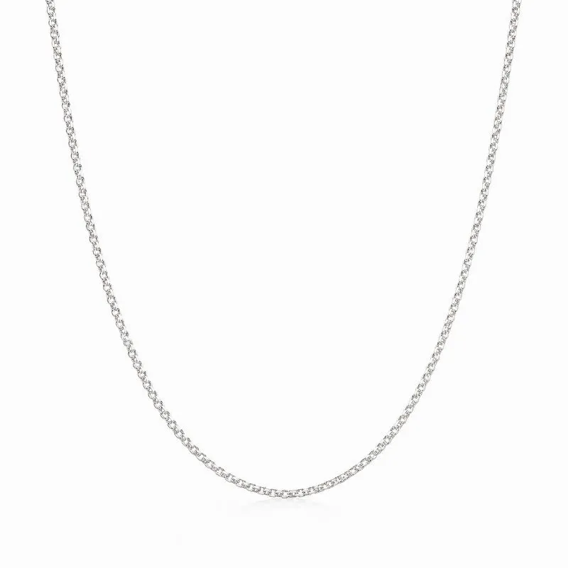 Corrente Elo Cadeado Duplo (2mm) Prata 925 - 45 cm