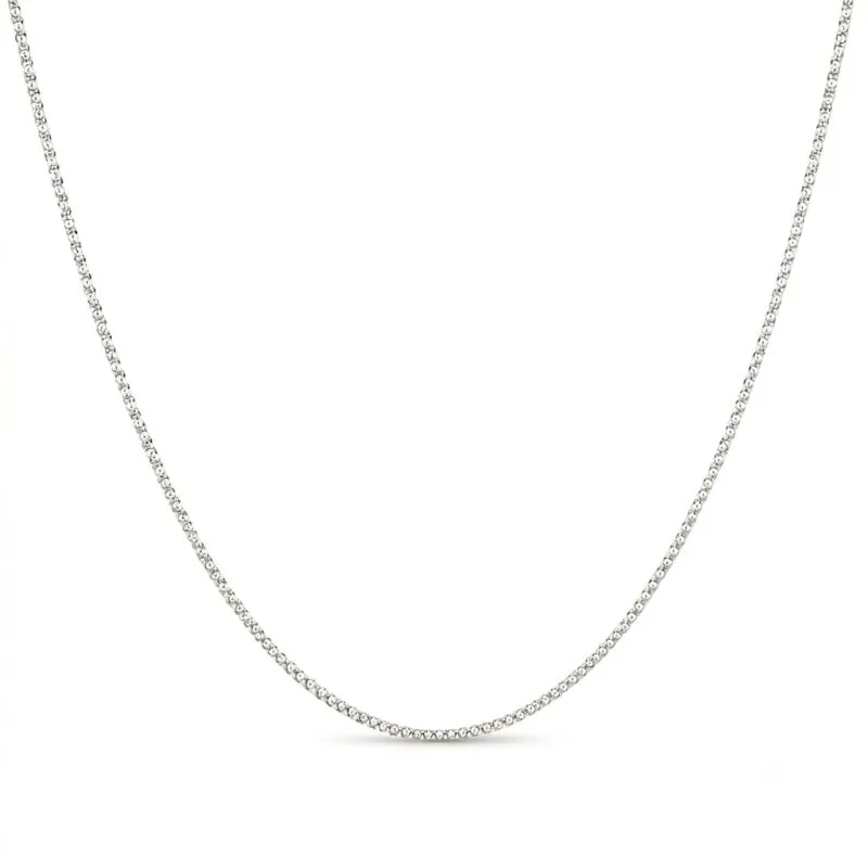 Corrente Elo Pipoca (1,5mm) Prata 925 - 45 cm