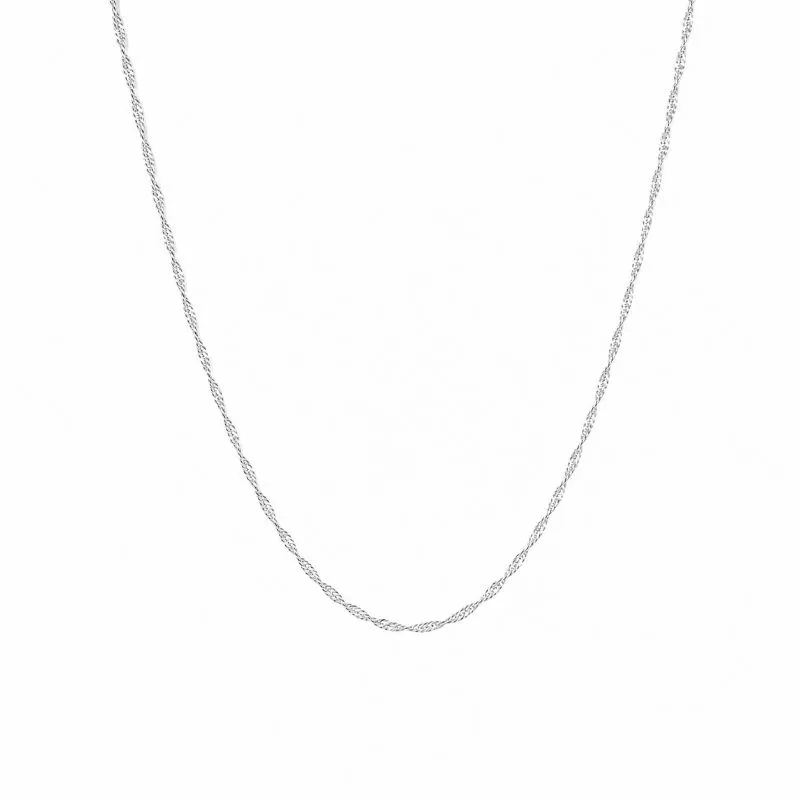 Corrente Singapura Prata 925 - 40 cm + 5 cm (Alongador)